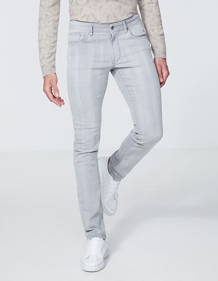 Hellgraue SLIM-Herrenjeans IKKS BETTER Bali-2