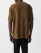 Men's bronze camouflage jacquard T-shirt-3