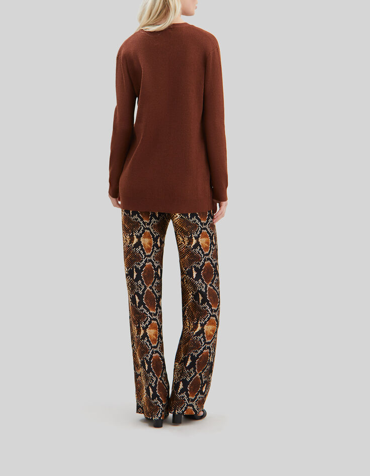 Pure Edition – Women's mahogany lurex knit twin set-2