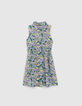 Girls’ lilac XL print mini me dress-1