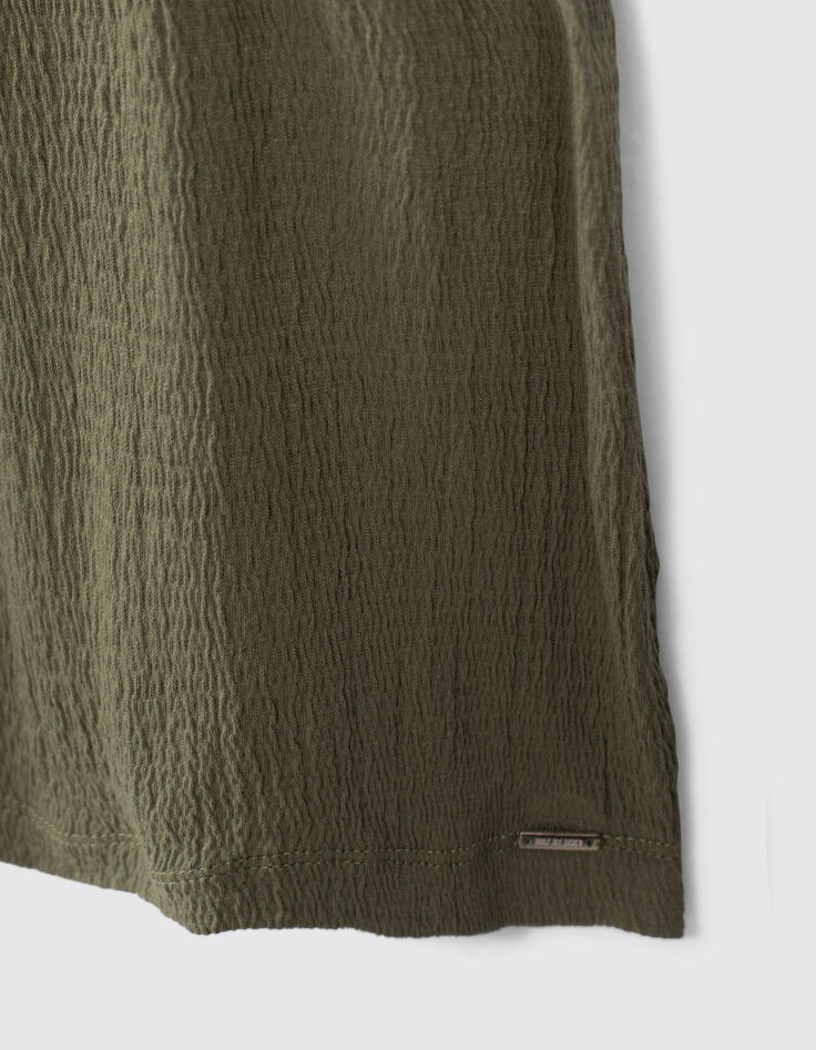 Girls’ khaki smocked waffle top-5 Girls’ khaki smocked waffle top-5
