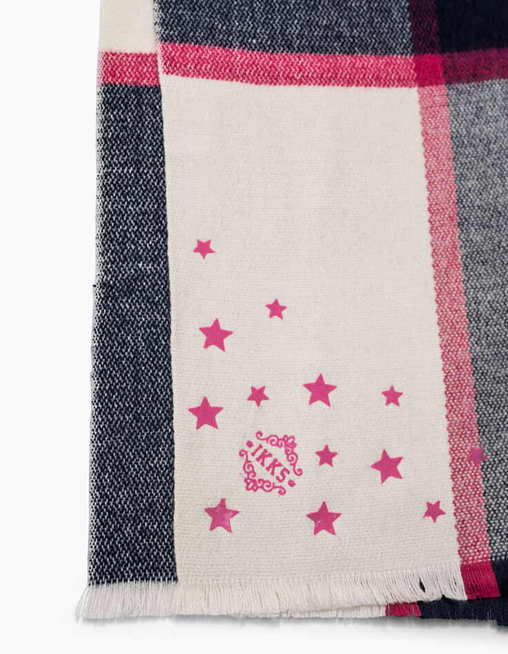 Girls' checked scarf-4 Girls' checked scarf-4