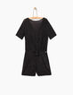 Girls' black playsuit-2