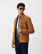 Chaqueta de piel de ante azafrán para Hombre-2