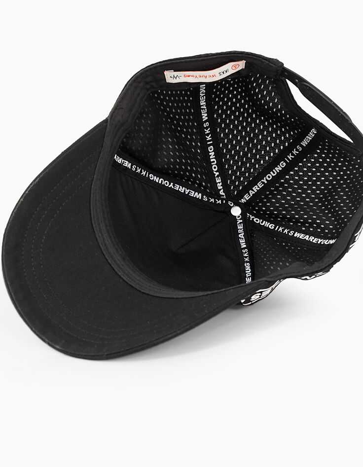 Gorra negra con logo WAY blanco niño -5