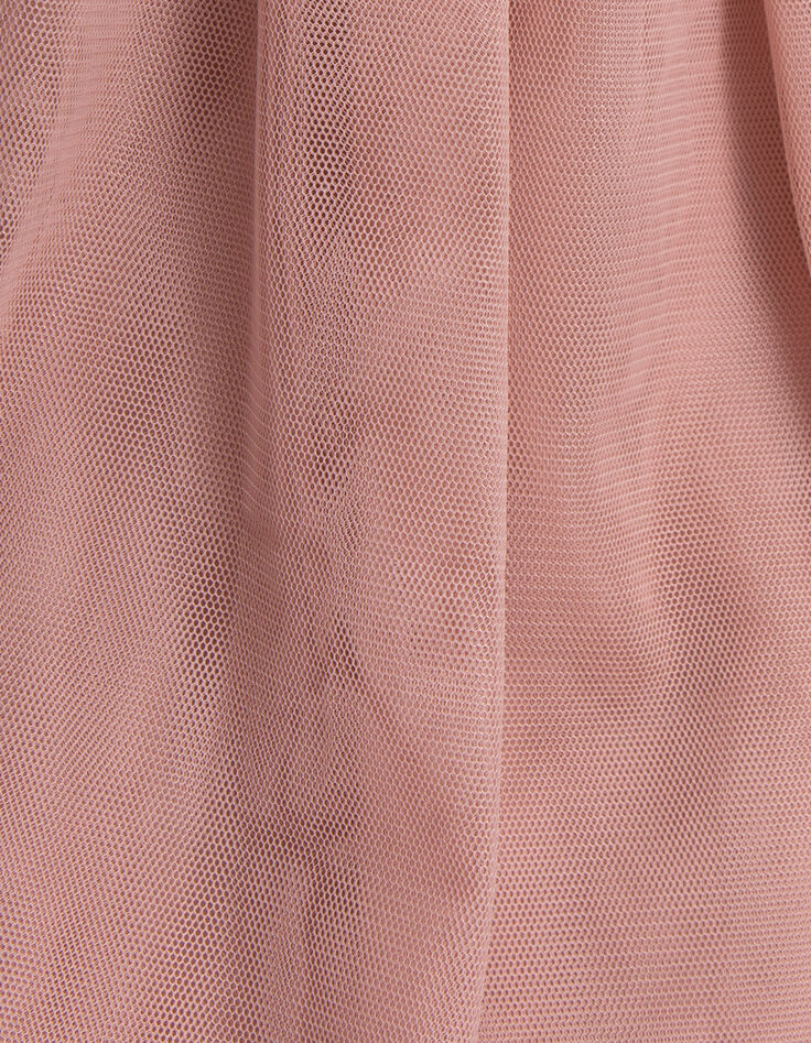 Falda midi de tul rosa de niña-6 Falda midi de tul rosa de niña-6