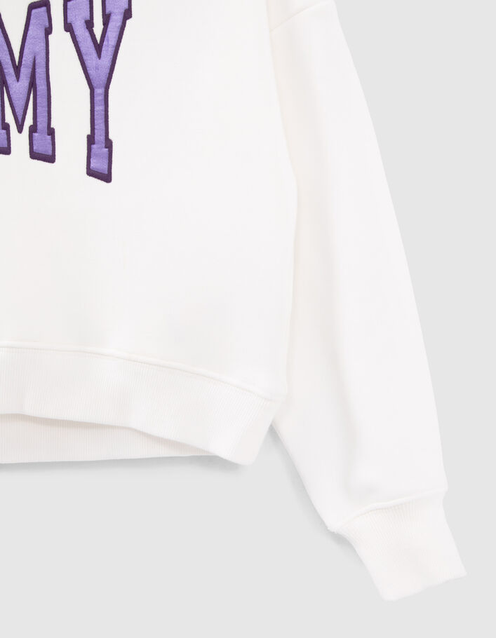 Girls’ off-white hoodie with embroidered XL letters-5