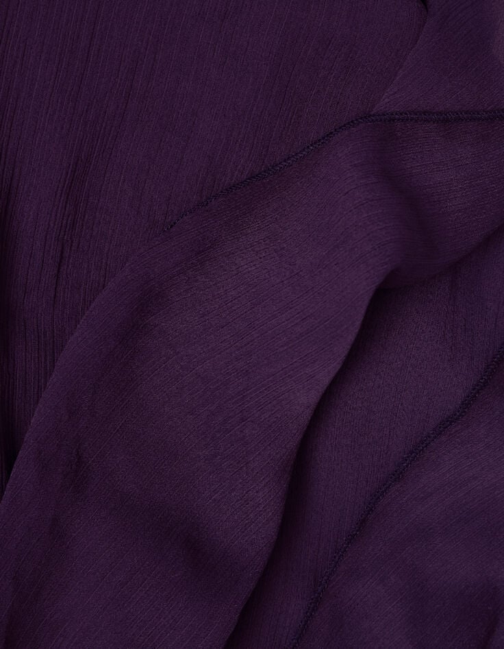 Velvety burgundy long dress with ruffles Women-5