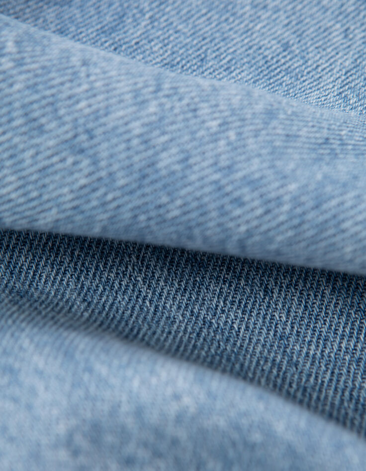 Blaue FLARE-Mädchenjeans in Crop-Länge-7