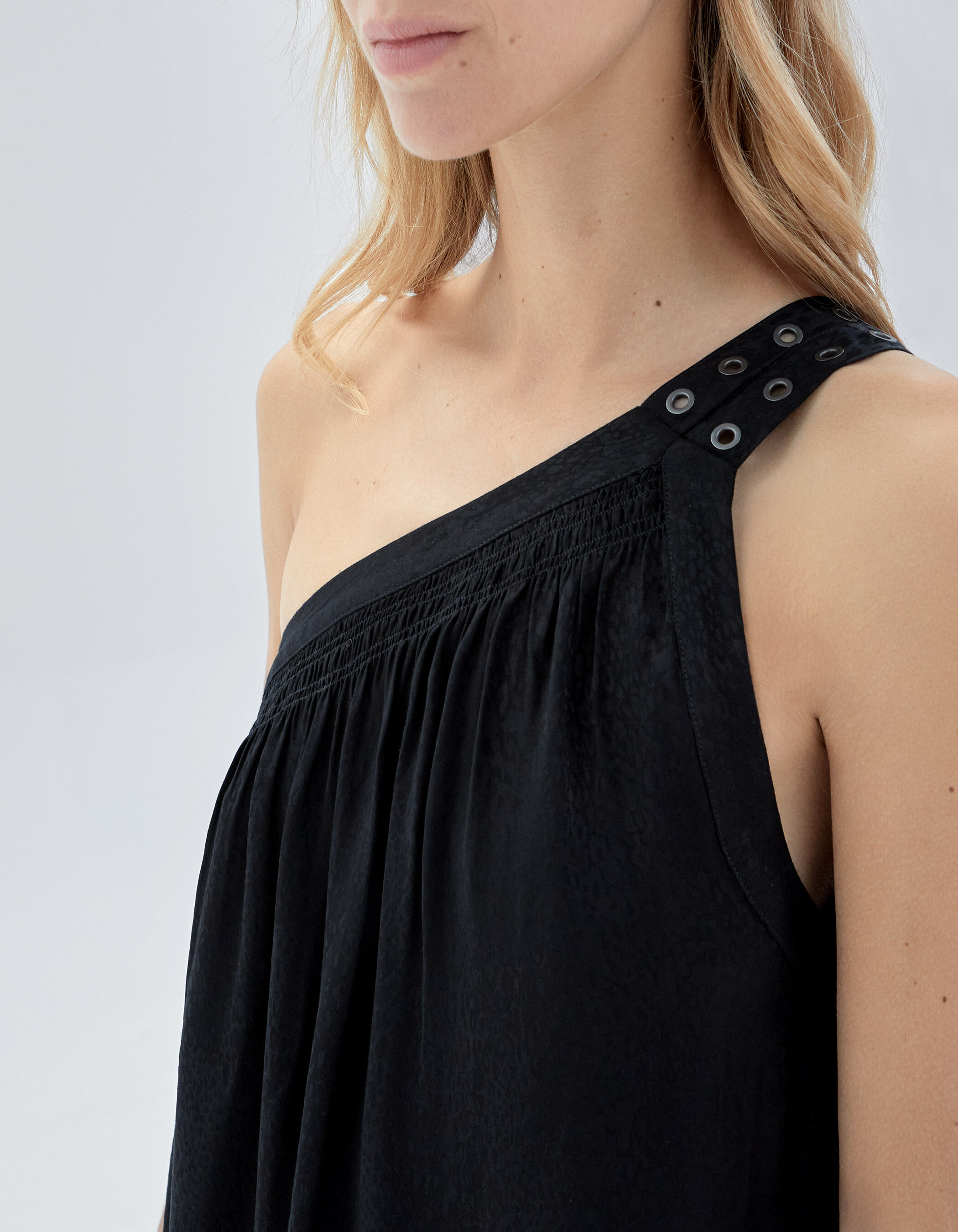 Pure Edition Robe longue noire asym trique Femme