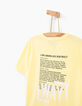 Boys' lemon T-shirt, L.A. print on back -5