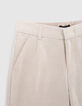 Bermuda beige coton lin garçon-3