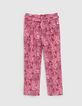 Fuchsia broek kasjmierprint Ecovero&reg; meisjes-2
