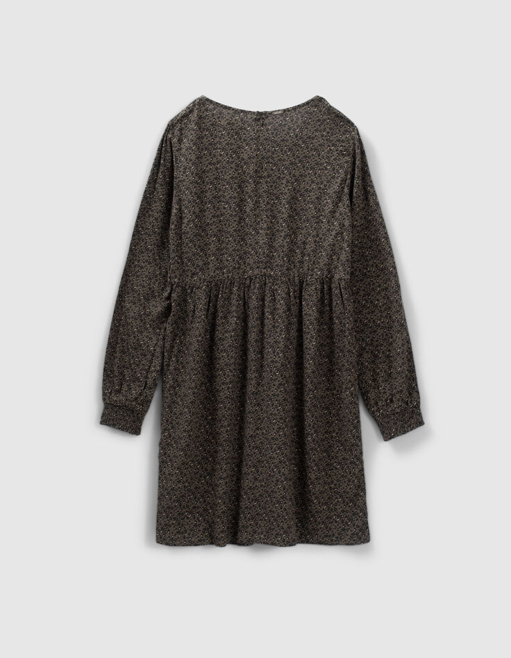 Girls’ khaki leopard print LENZING™ ECOVERO™ dress-3