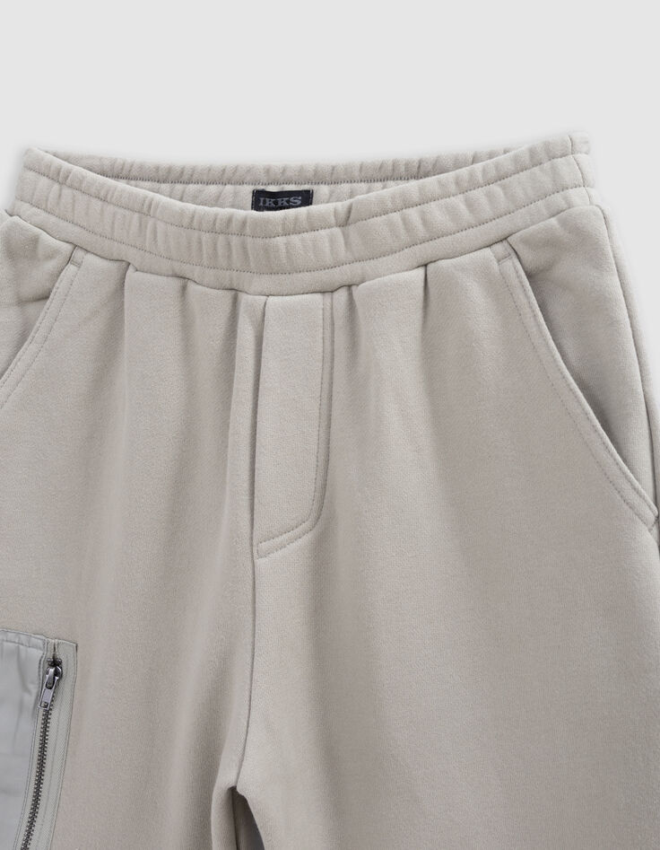 Bermuda LOOSE vert coton bio poche zippée garçon-5