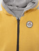 Cardigan réversible gris et jaune bébé garçon-4