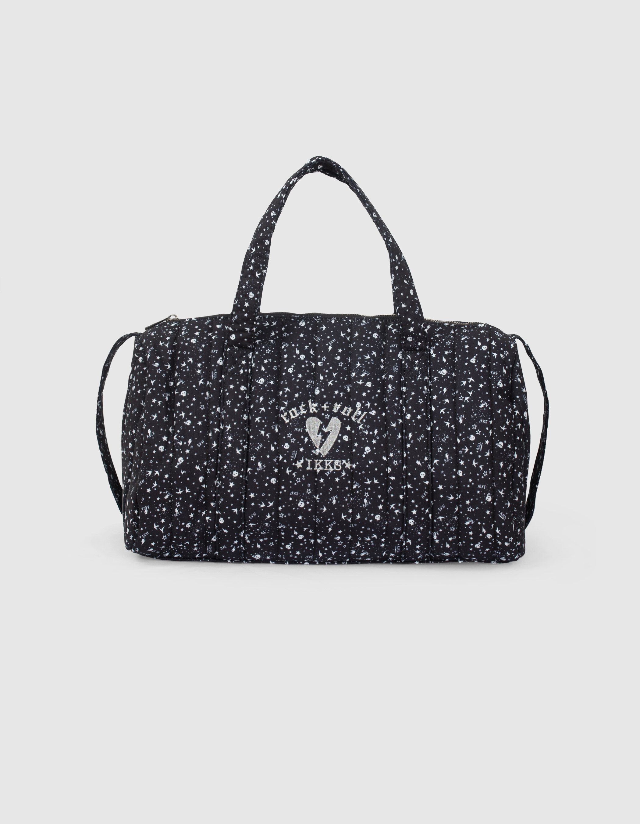 Sac bowling noir imprime minimaliste rock fille IKKS