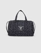 Schwarze M&auml;dchenbowlingtasche mit dezentem Rocker-Print-1