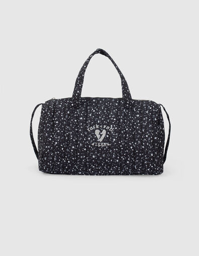 Schwarze M&auml;dchenbowlingtasche mit dezentem Rocker-Print - IKKS