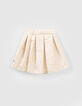 Falda beige estampado jacquard niña-2