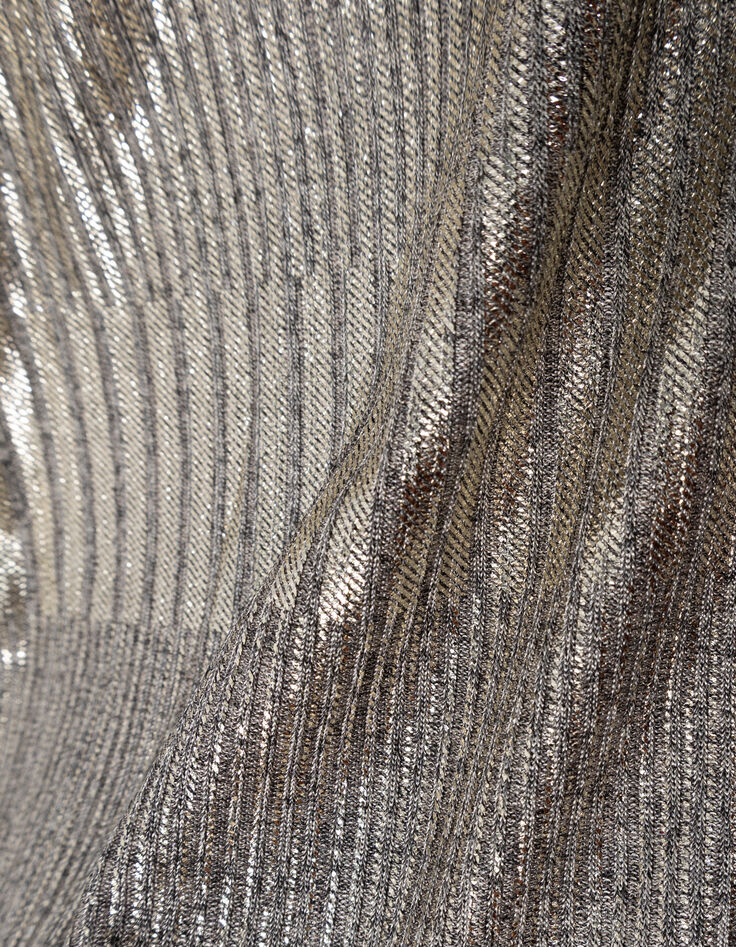 Robe longue dorée à fines bretelles fille-8