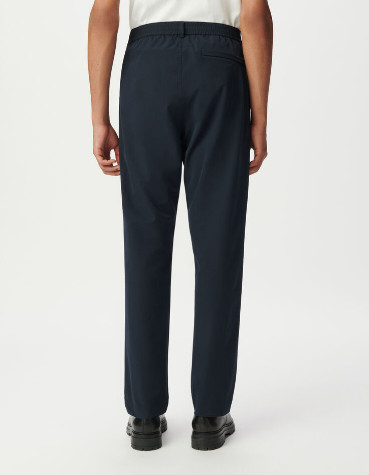 Men&rsquo;s navy seersucker JOGGER trousers-3
