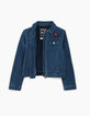Veste en jean zippée en maille knitlook fille-7
