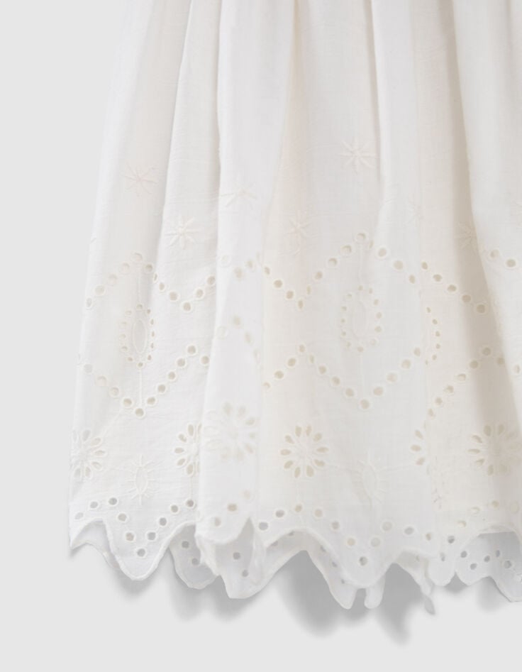 Gebroken witte rok broderie anglaise meisjes-4