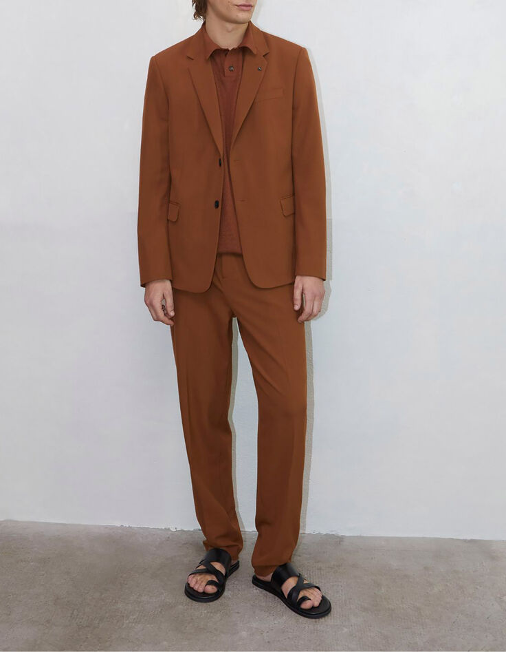 Pure Edition-Pantalon de costume cognac Homme-9