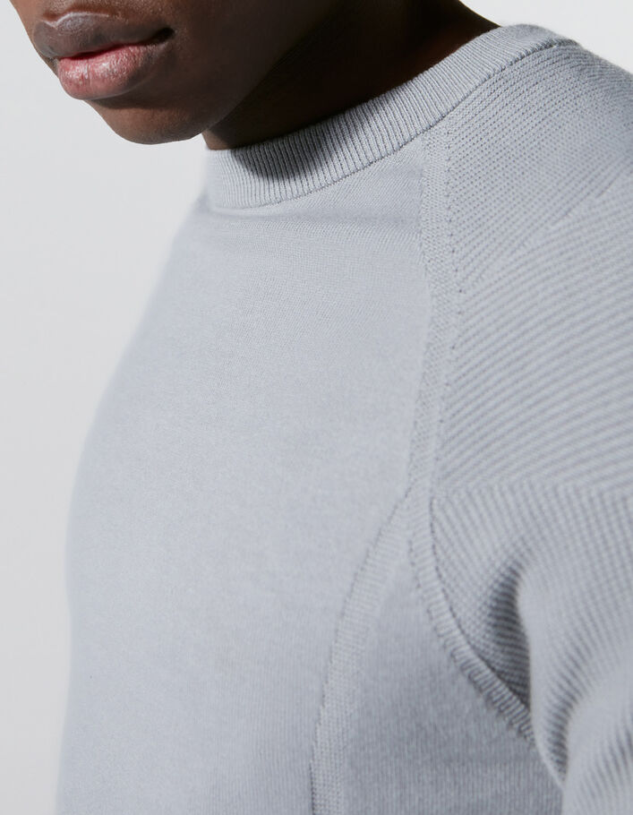 Men’s grey 3D knit sweater - IKKS