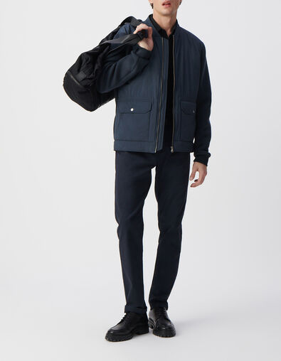 Herrensteppjacke, tintenfarben, Nylon, Materialmix - IKKS