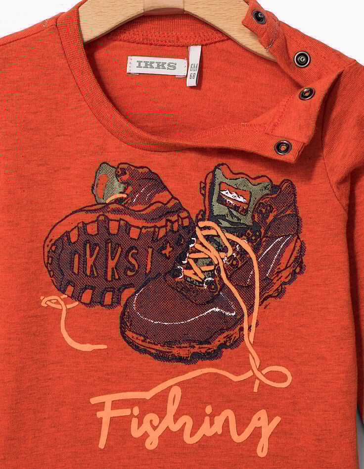 Camiseta naranja bebé niño -2 Camiseta naranja bebé niño -2