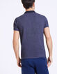 Indigoblauwe herenpolo in piquétricot met doupions-4
