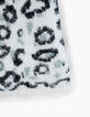 Girls’ off-white, black and grey leopard snood-4