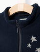 Cardigan polaire marine zippé bébé fille-4