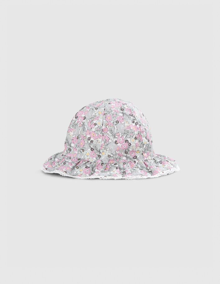 Khaki Hut mit kleinen Blumen für Babymädchen - IKKS
