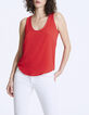 Top de crepé rojo pespunte joya cuello mujer-2