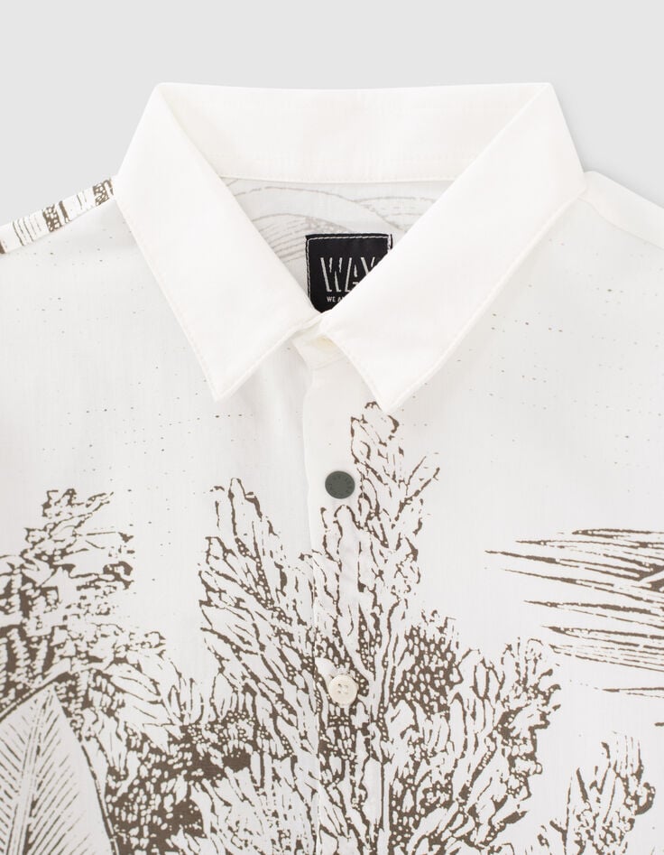 Cremewei&szlig;es Jungenhemd aus Ecovero&reg; mit Dschungelprint -3