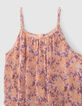 Girls’ violet psychedelic flower print playsuit-2