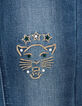 Girls' embroidery skinny jeans-6