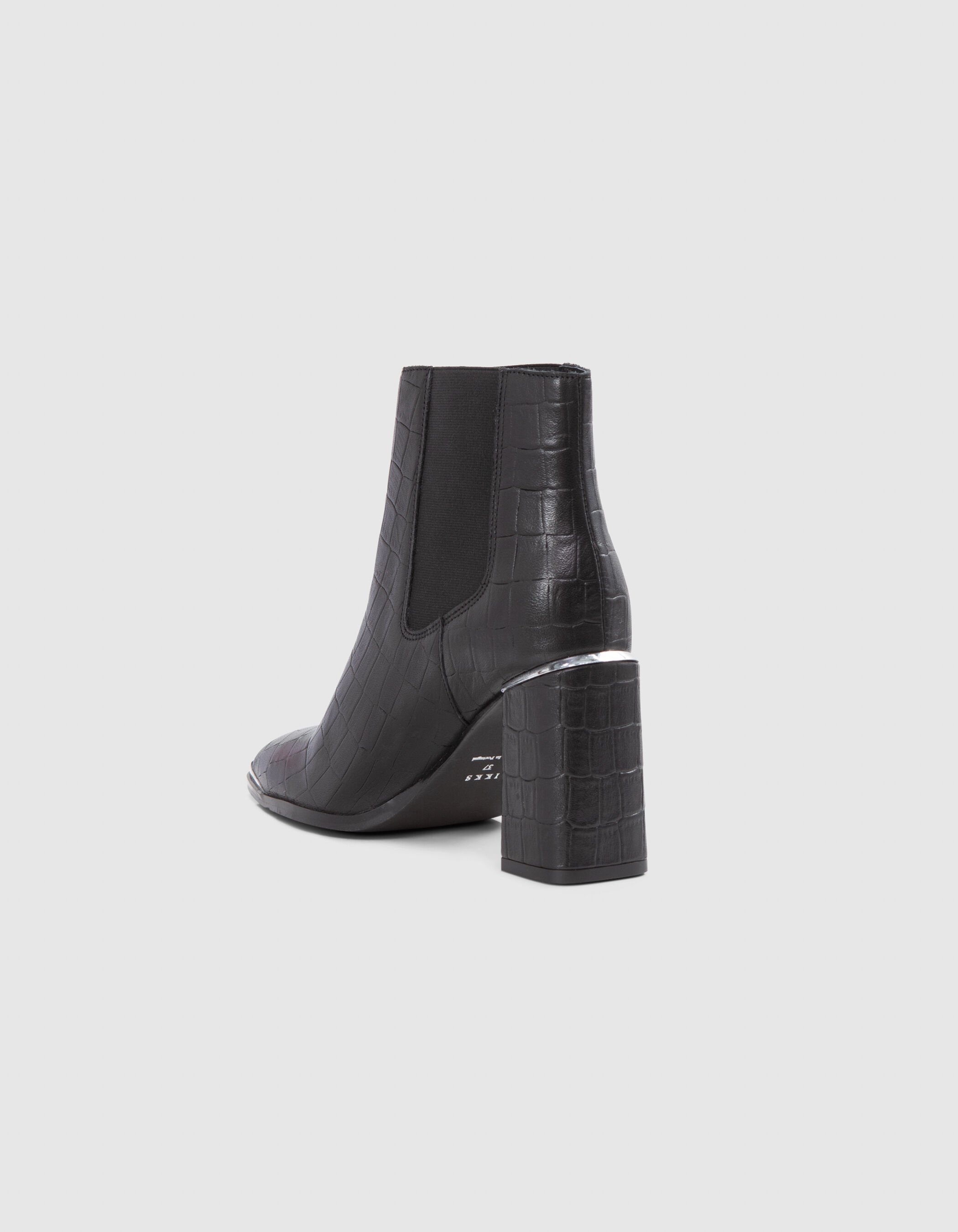 Embossed leather boots sales
