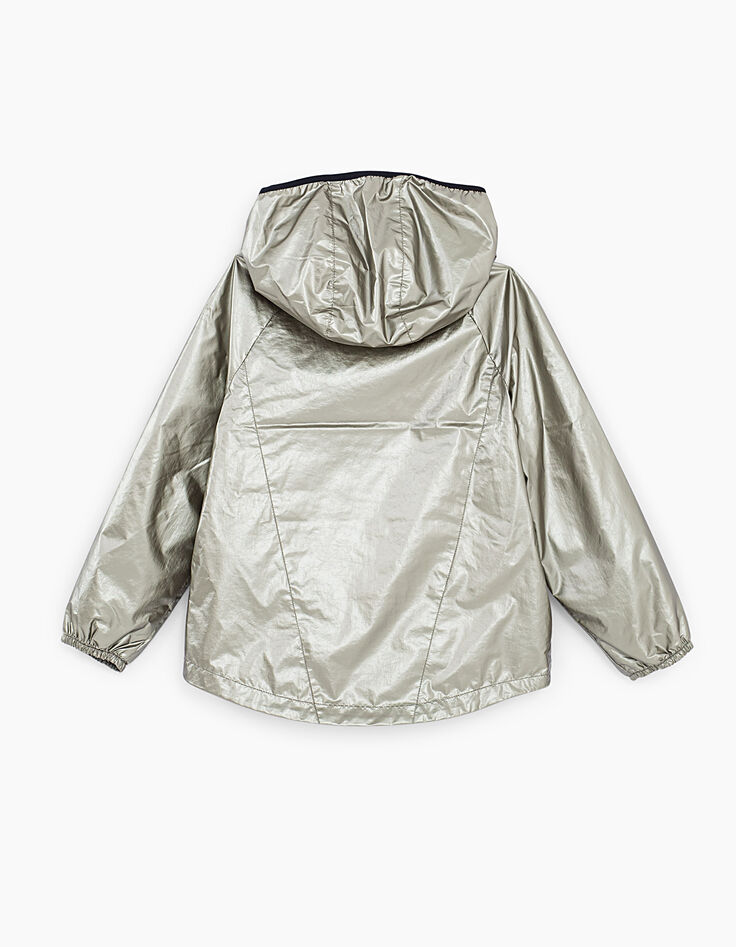 Bronzefarbener Mädchenwindbreaker mit Perlmuttfinish-6