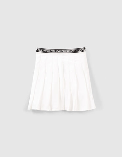 Falda corta blanco roto plisada ni&ntilde;a - IKKS