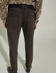 Men’s dark chocolate Peter SLIM jeans in recycled fabrics-2