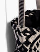Sac seau blanc cass&eacute; et noir tiss&eacute; fille-5