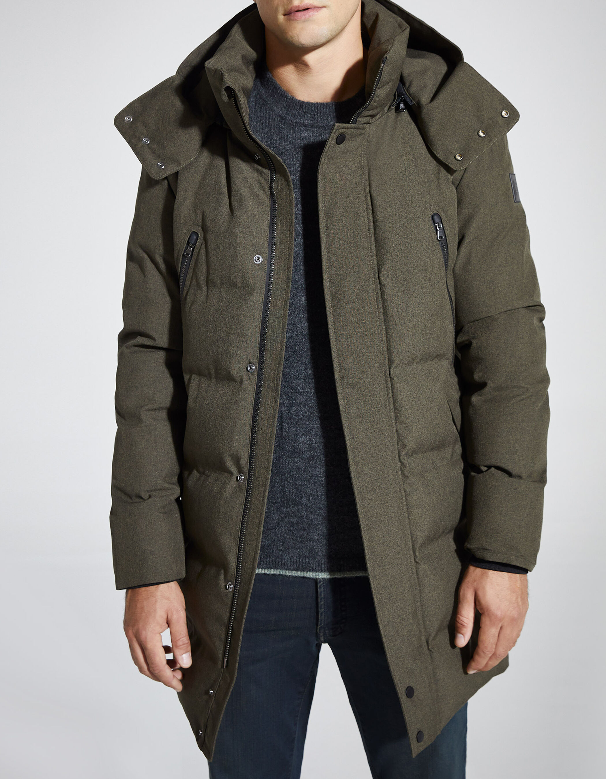 Men Ikks Homme Parka IKKS Men Parkas Veste Coupe-Vent Saharienne