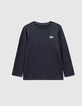 Navy T-shirt Essentials biokatoen jongens-1