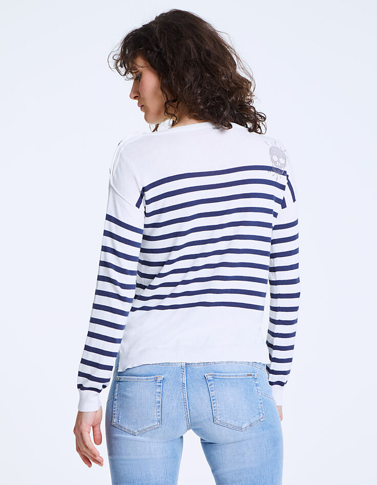 Women’s cotton viscose skull sailor sweater-7