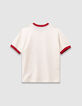 T-shirt blanc coton bio bords-côtes rouges garçon-5