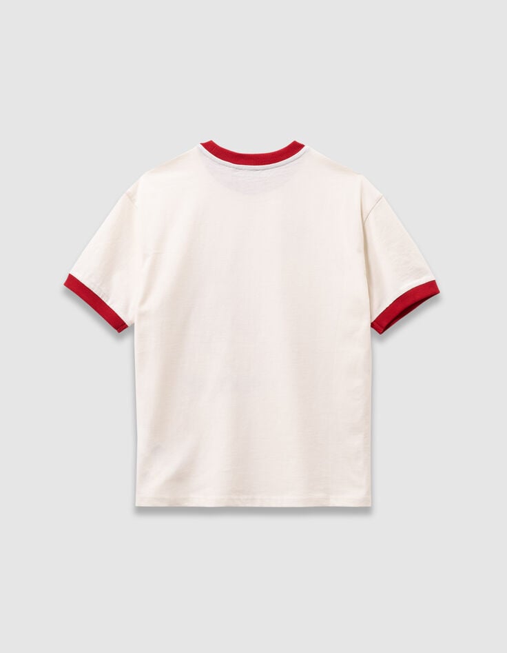 T-shirt blanc coton bio bords-côtes rouges garçon-5 T-shirt blanc coton bio bords-côtes rouges garçon-5